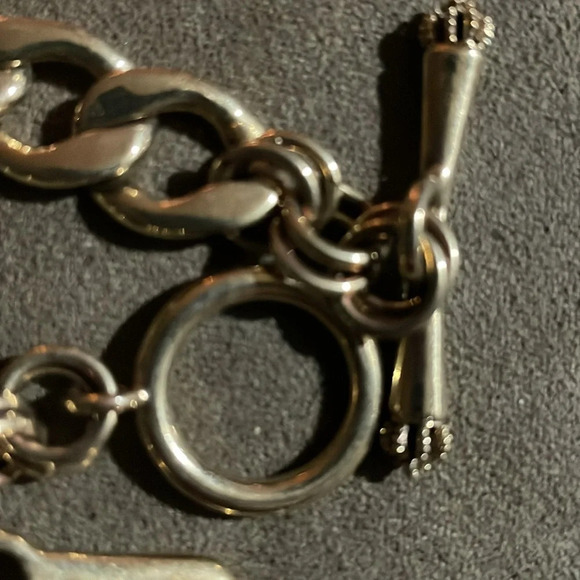 Vintage puff heart toggle bold juicy couture bracelet - Picture 3 of 6